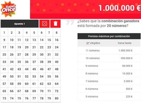 tabla premios super once|Premios del Súper ONCE .